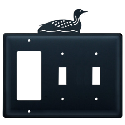 Loon 3-Gang Toggle Light Switch / Rocker Combination Wall Plate