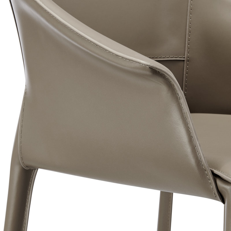 Bracha Upholstered Counter Stool, Light Mocha