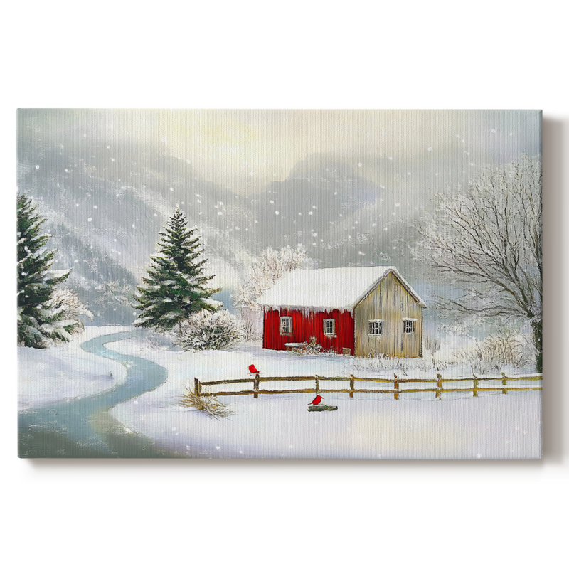 Christmas Holiday Art III - Toile tendue avec châssis - XC, H 24 po x l 36 po