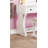 Unique Modern Bedroom Vanity Set W Stool Foldable Mirror Drawers White Color Mdf Veneer 1Pc Vanity Furniture