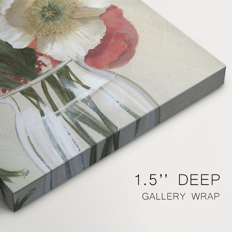 Poppy Time I -Gallery Wraraped Cavas, H 60 po x l 40 po