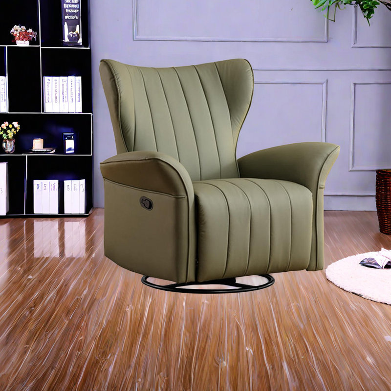 Fauteuil inclinable en simili cuir Nikhad, Vert