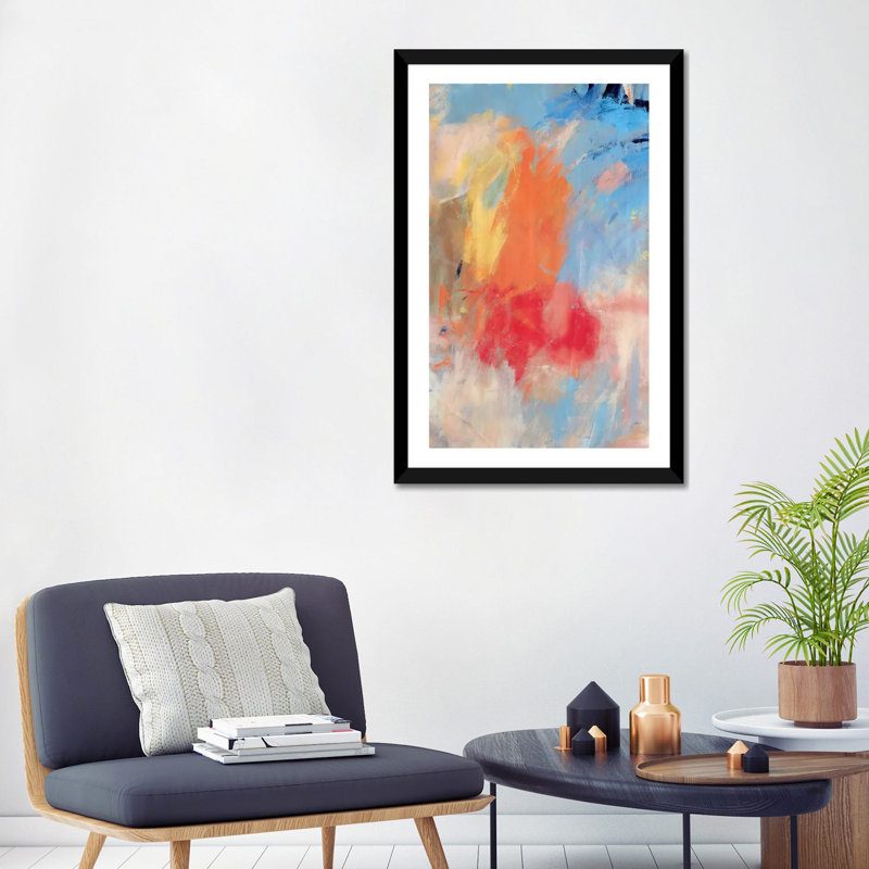 "Inside the clouds" par Julian Spencer, reproduction d’art, Papier encadré noir, Blanc, H 32 po x l 24 po x P 1 po