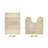 Makaylynn Premium 100% Cotton 2155 GSM 2-Piece Bath Rug Set, OEKO-TEX® Certified, Non-Slip Spray Latex Backing, Plush Tufted, Super Absorbent, Machine Washable Bathroom Rugs, Sand-122439393-97762380