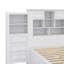 Lit plateforme simple en bois avec armoire verticale tout-en-un et 4 tiroirs de chaque côté-2025564854