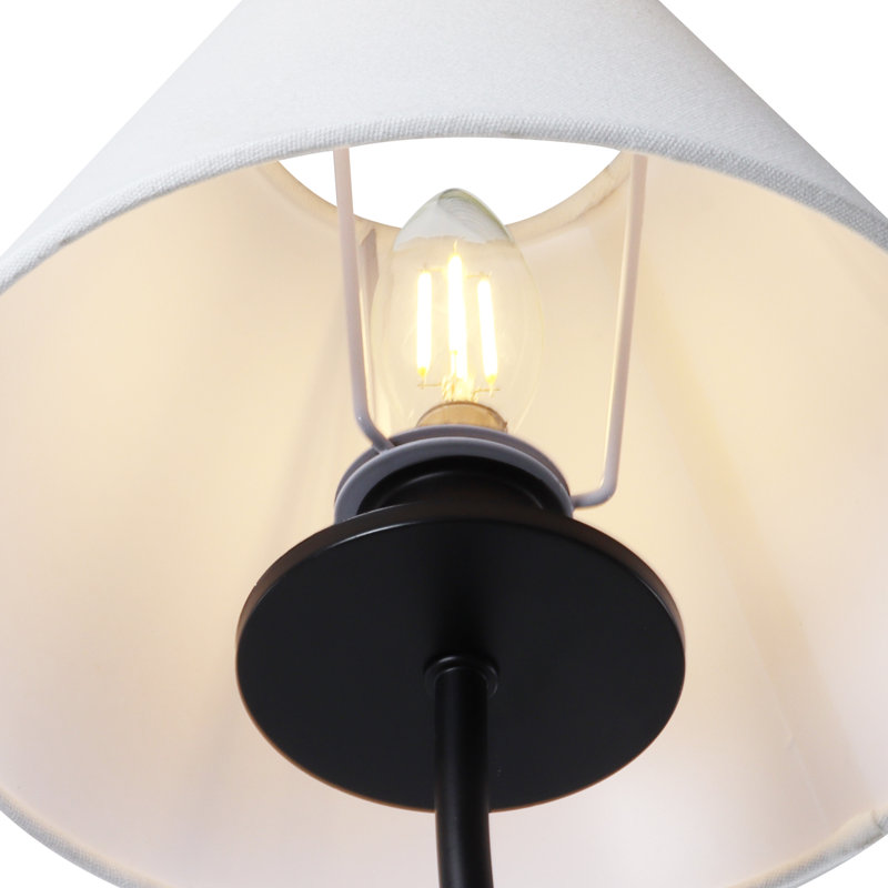 6-Light Chandelier, Noir mat