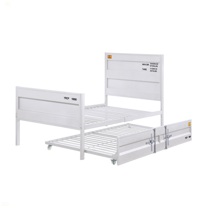 Lit plateforme, Lit simple, Blanc