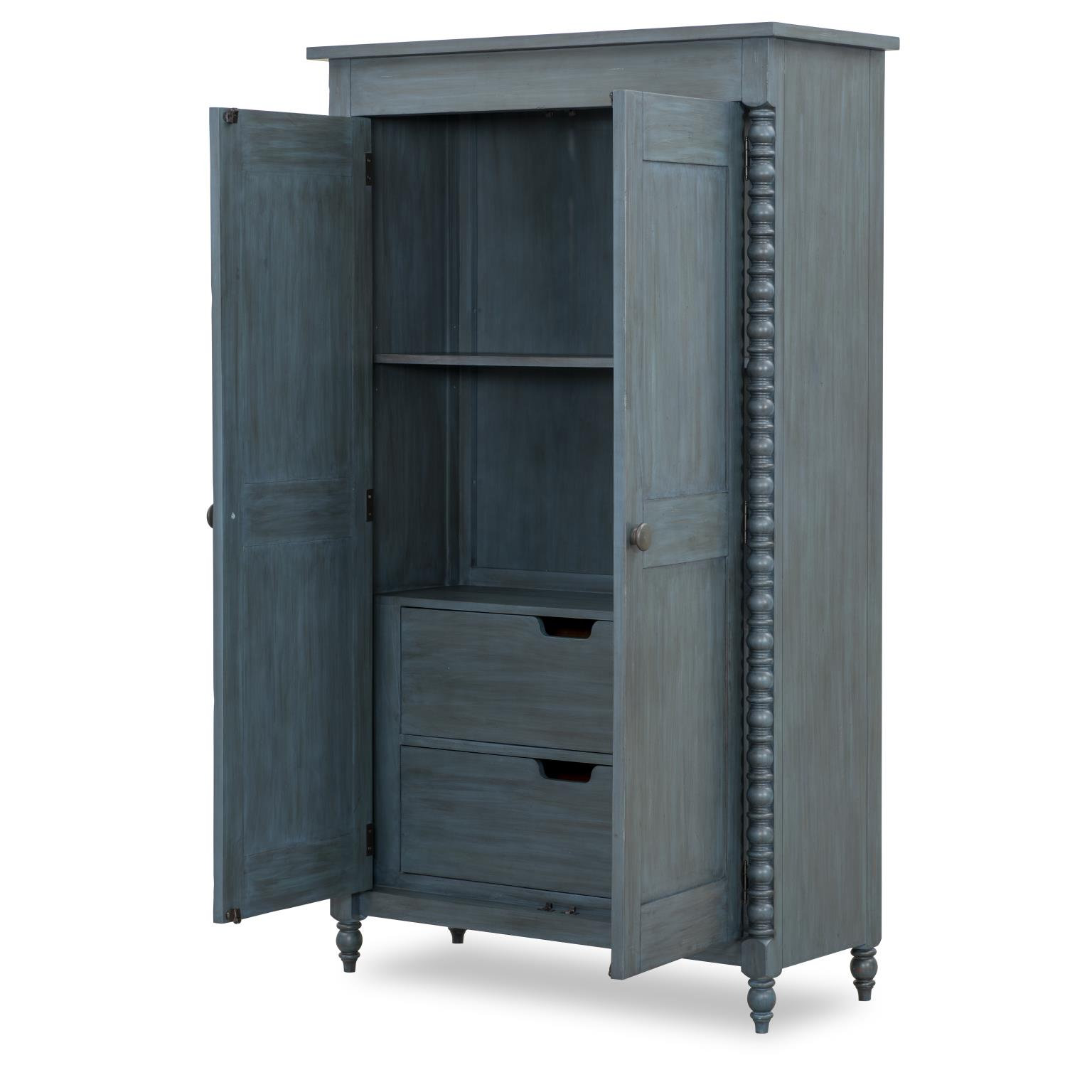 Lake House Jenny Lind 44" Wide Country MDF Armoire, Sea Glass