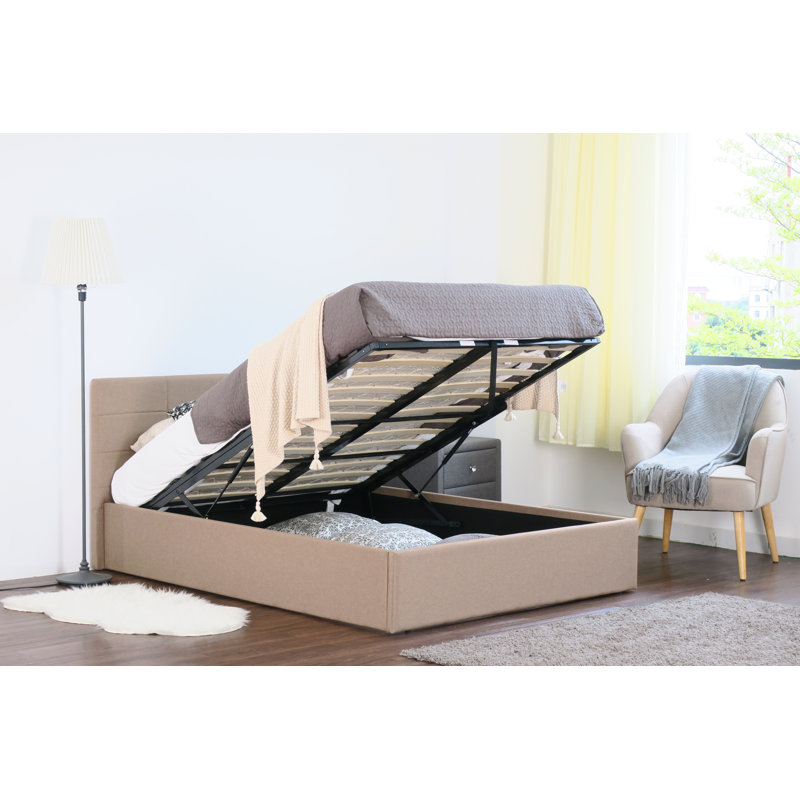 Philippe Upholstered Ottoman Bed, Single (3'), Mocha