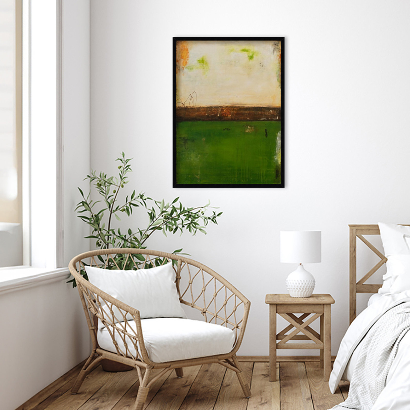 Forest Hill Trail by Mauro Wood Framed Wall Art Print, 33" H x 25" W, Black