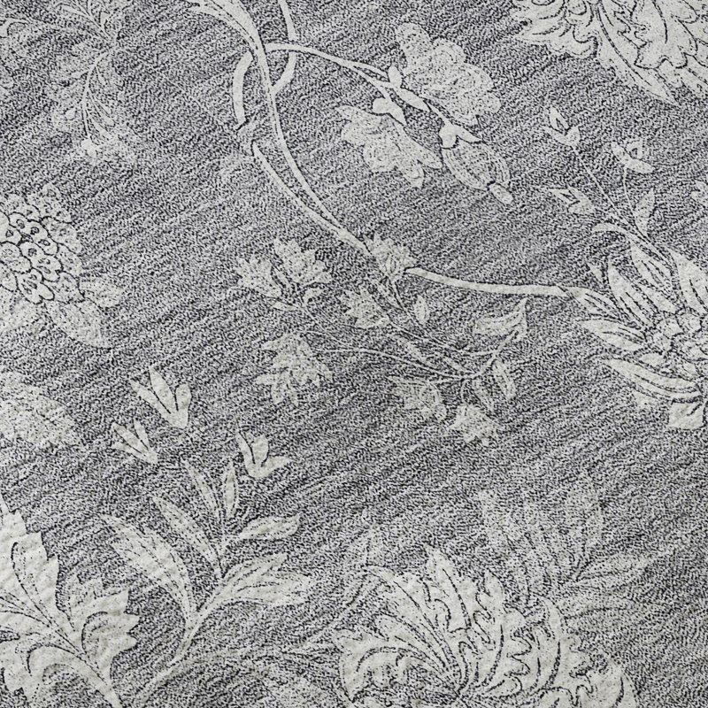 Premium Machine Washable Prisco Gray Rug, Rectangle 3' x 5'