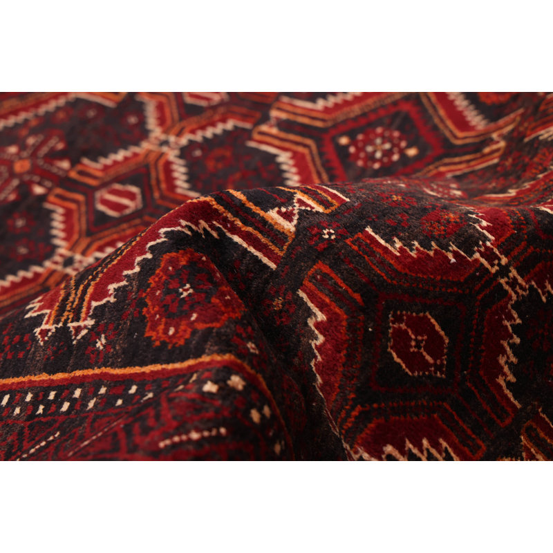 Teimani Black, Red Rug 3'3" x 6'10"