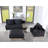 Modern Reversible Sectional: Velvet, Storage, Charging, 4 Seats Luxury Sectional With Storage Drawer, , And Velvet Upholstery