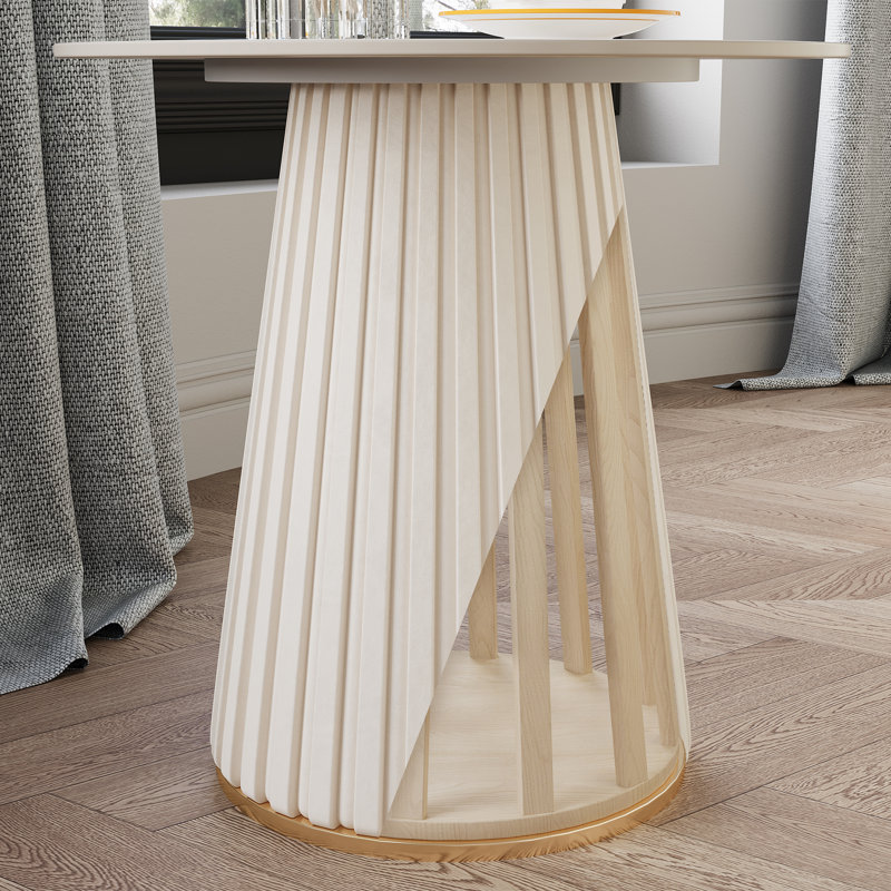 Table de bout en marbre, H 17,72 po x l 15 po x P 15 po