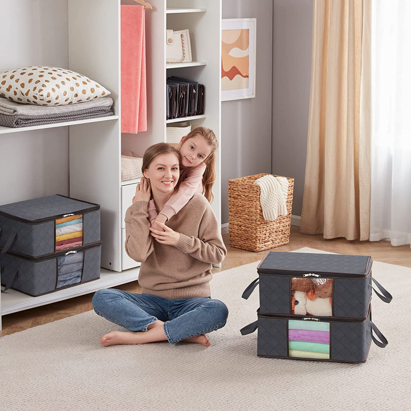 Fabric Underbed Storage Set, 35, 4