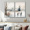 Enfants jouant au hockey en hiver II - 2 reproductions d'art moderne sur toile