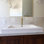 Lavabo de salle de bain rectangulaire encastré en polymarbre avec trop-plein