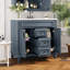 Meuble-lavabo moderne 36 po avec lavabo supérieur-102493541
