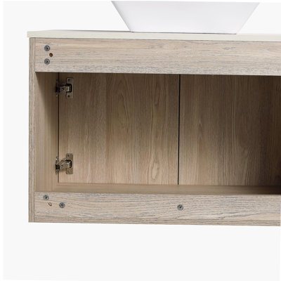 Ensemble de meuble-lavabo mural 30 po avec lavabo en céramique