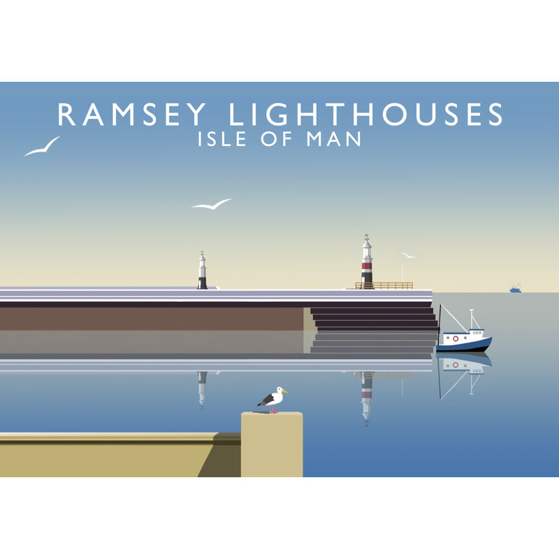 Ramsey Lighthouses by Richard O'Neil - Print, 30 cm H x 40 cm W x 1 cm D, No Frame