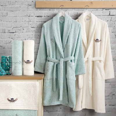 Peignoir mi-mollet 100% coton avec poches Bogey