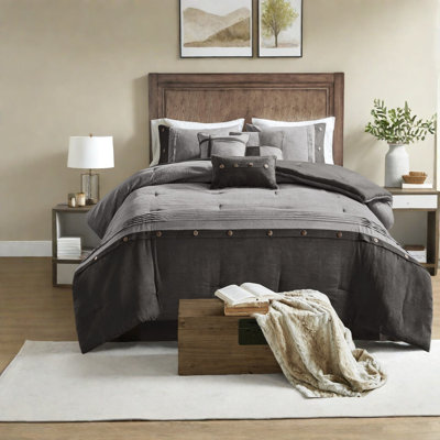 Piece Bedding Sets, Faux Suede Cal King Rustic Comfort For Home
