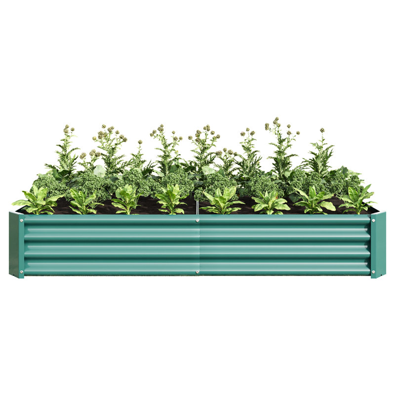Metal Raised Garden Bed For Backyard Flower And Vegetable Cultivation - , Easy Assembly With Open Base Plant Growth To Assemble