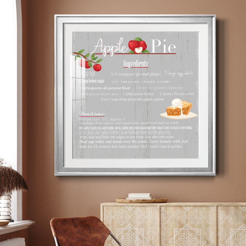 " Apple Pie ", Silver Framed, 30.5" H x 30.5" W x 1.5" D