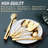 15-Piece Stainless Steel Gold Serving Utensils Set