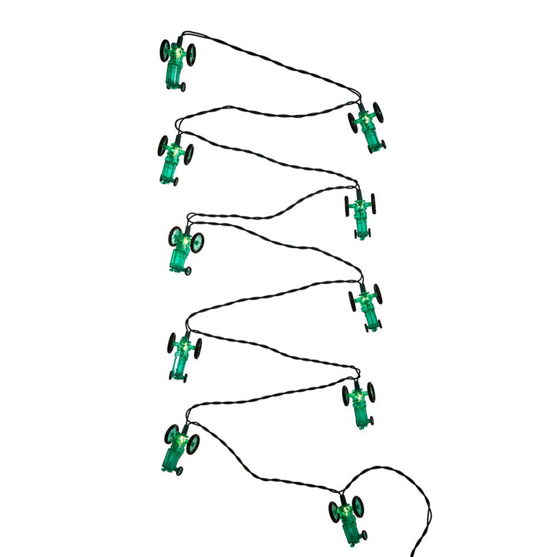 Tractor 10 Light String Lights, Green