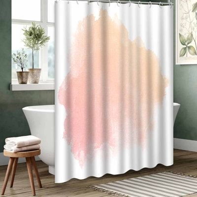 Rideau de douche crème imperméable, rideaux de douche pour la salle de bain avec 12 crochets