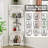 Chamlee  Farmhouse Tall Corner Cabinet, Shower Shelf/ Adjustable Shelves