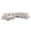 Canapé modulaire en velours côtelé de 155 po Nadine avec méridienne Nadine-742159791