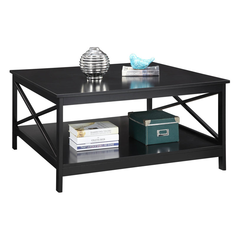 Table basse Darek, Plateau noir / base noire