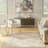 Ebern Designs Rhodes Ivory Gold Modern Indoor Rug-369107550