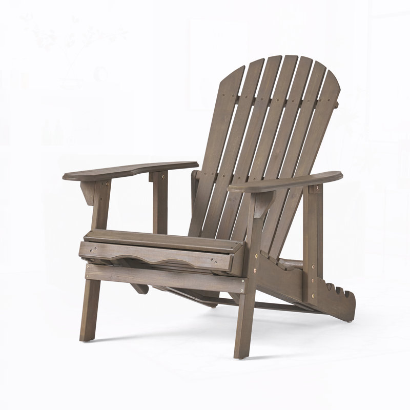 Chaise Adirondack de patio (ensemble de 1), Gris