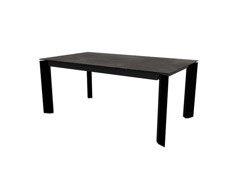 Tables extensibles Delta, Noir mat, Gris plomb