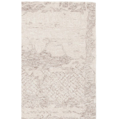 Laine touffetée à la main Malinka 101; Tapis abstrait en coton