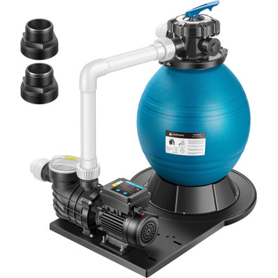 16-Inch Sand Filter Pump with Timer Fits Above Ground Pool. 