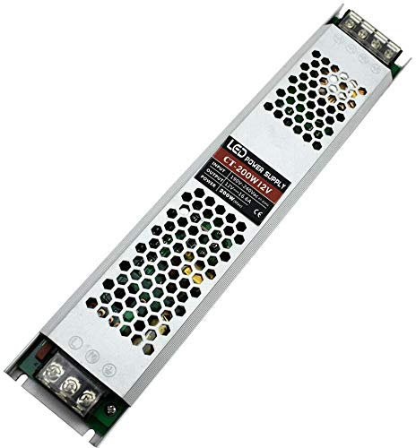 Slim LED Power Supply 200W Transformer IP20 AC 190-240V To DC 12V 50/60Hz For LED Bulbs Strip Lights And Power Accessories Indoor Use