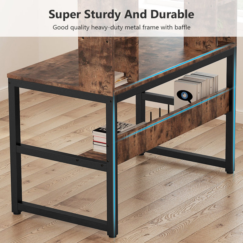 Modular Computer Desk, Brown