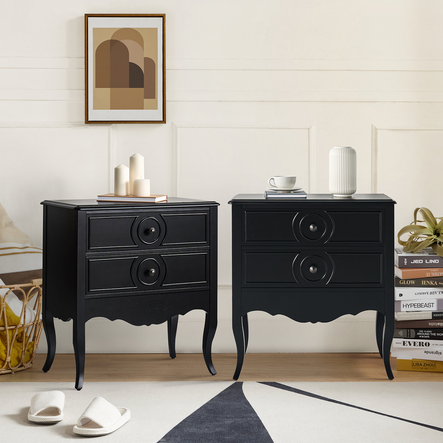 Two Drawer Night Stand with USB charging port - Starts at $17/mo
