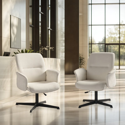 Sièges d'invité rembourrés réglables commerciaux avec chaises pivotantes avec base sans roulettes pour la réception