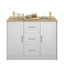 Allycia 45.5'' W Solid and Manufactured Wood Kitchen Island with Butcher Block Top-1314881641