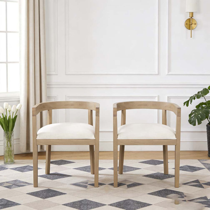 Chaise avec accoudoirs, Beige