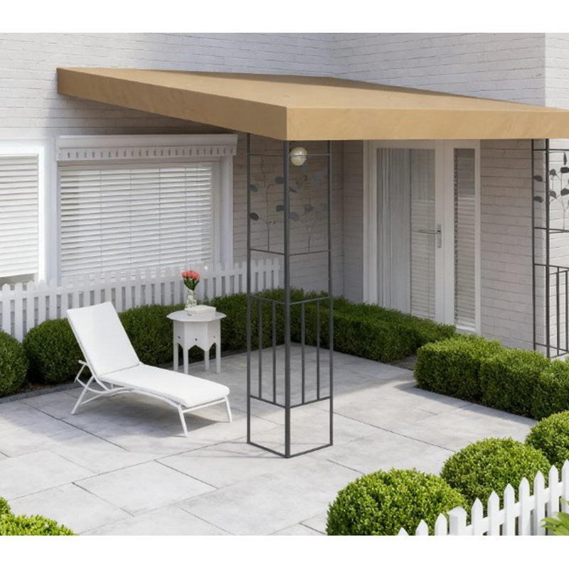 Convenient Metal Patio Canopy With Drainage Holes,Outdoor Pergola Canopy,For Backyard, Garden