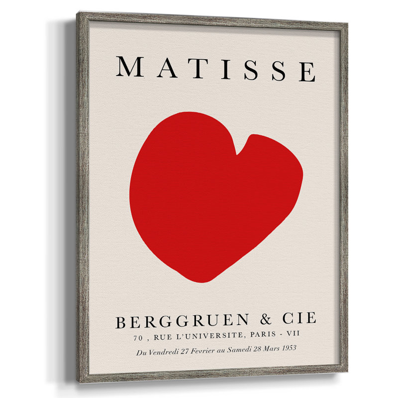 Matisse CCXV III, reproduction encadrée - bois massif, H 21 po x l 17 po, Argent rétro