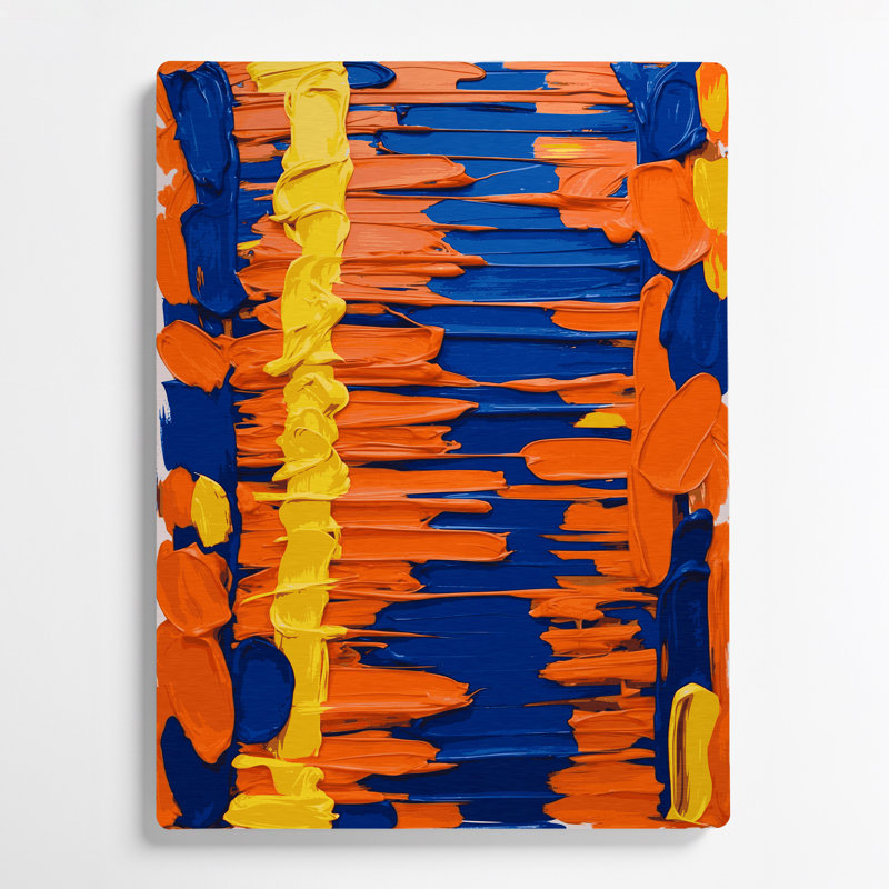Art mural abstrait en métal brun 46