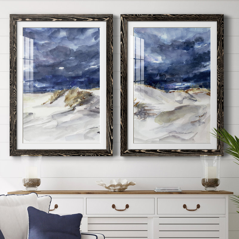Stormy Front I Premium encadré mat - prêt à être accroché, Noir, H 24 po x l 36 po x P 1,5 po