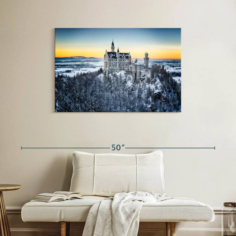 Lilie Winter Neuschwanstein Castle, H 26 po x l 39 po